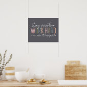 Het werk hard maakt het Motivatie Kantoor Poster (Keuken)