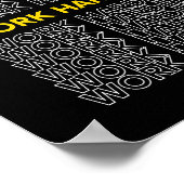 Het werk Harder Inspirerend Citaat Poster (Hoek)