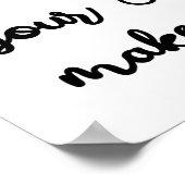 Het werk in stilte laat uw Succes lawaai maken. Poster (Hoek)