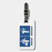 Het werk is belangrijk, Archery is belangrijk Bagagelabel (Voorkant verticaal)