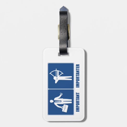 Het werk is belangrijk, Archery is belangrijk Bagagelabel (Achterkant verticaal)