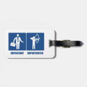 Het werk is belangrijk, Archery is belangrijk Bagagelabel (Achterkant horizontaal)