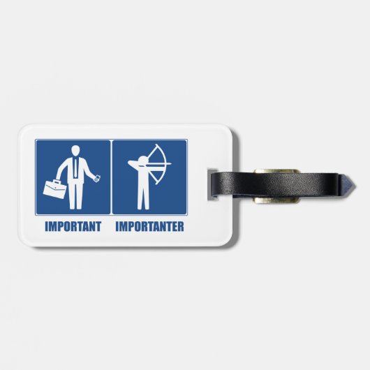 Het werk is belangrijk, Archery is belangrijk Bagagelabel (Achterkant horizontaal)