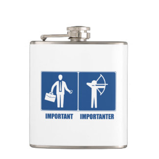 Het werk is belangrijk, Archery is belangrijk Heupfles