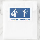 Het werk is belangrijk, Archery is belangrijk Rechthoekige Sticker (Tas)