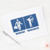 Het werk is belangrijk, Archery is belangrijk Rechthoekige Sticker (Envelop)