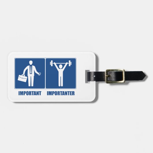 Het werk is belangrijk gewicht heffen is belangrij bagagelabel (Voorkant horizontaal)