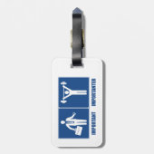 Het werk is belangrijk gewicht heffen is belangrij bagagelabel (Achterkant verticaal)