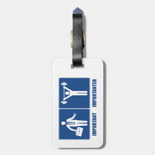 Het werk is belangrijk gewicht heffen is belangrij bagagelabel (Achterkant verticaal)