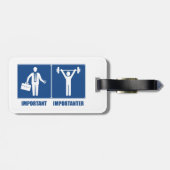 Het werk is belangrijk gewicht heffen is belangrij bagagelabel (Achterkant horizontaal)