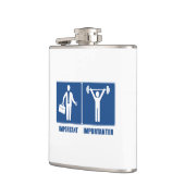 Het werk is belangrijk gewicht heffen is belangrij heupfles (Links)