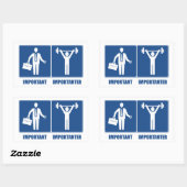 Het werk is belangrijk gewicht heffen is belangrij rechthoekige sticker (Vel)