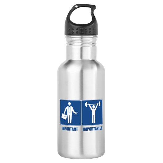 Het werk is belangrijk gewicht heffen is belangrij waterfles  (Voorkant)
