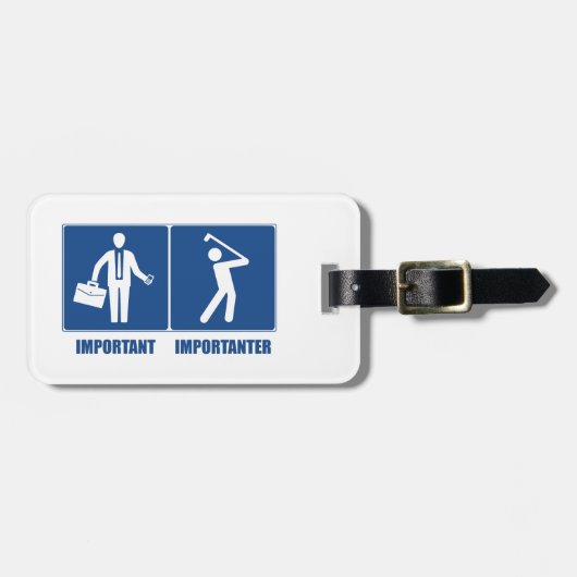 Het werk is belangrijk, Golf is belangrijk Bagagelabel (Voorkant horizontaal)