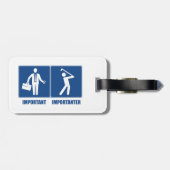 Het werk is belangrijk, Golf is belangrijk Bagagelabel (Achterkant horizontaal)