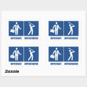 Het werk is belangrijk, Golf is belangrijk Rechthoekige Sticker (Vel)