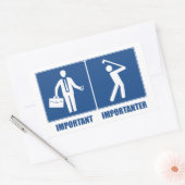 Het werk is belangrijk, Golf is belangrijk Rechthoekige Sticker (Envelop)