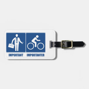 Het werk is belangrijk, het cycli is belangrijk bagagelabel