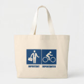 Het werk is belangrijk, het cycli is belangrijk grote tote bag (Voorkant)