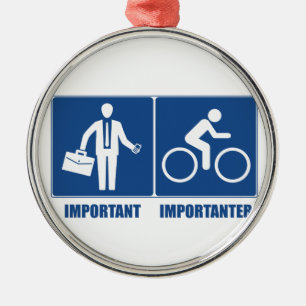 Het werk is belangrijk, het cycli is belangrijk metalen ornament