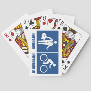 Het werk is belangrijk, het cycli is belangrijk pokerkaarten