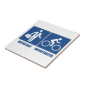 Het werk is belangrijk, het cycli is belangrijk tegeltje (Zijkant)