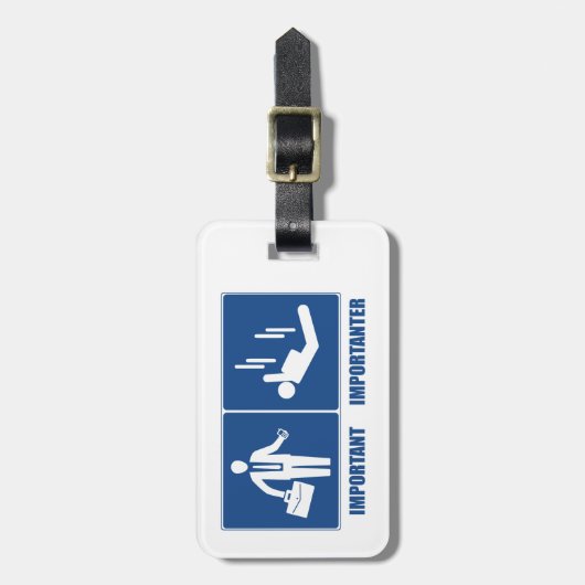 Het werk is belangrijk, het Duiken van het hemel i Bagagelabel (Voorkant verticaal)