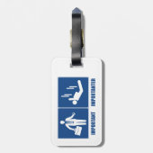 Het werk is belangrijk, het Duiken van het hemel i Bagagelabel (Achterkant verticaal)