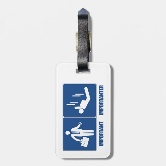 Het werk is belangrijk, het Duiken van het hemel i Bagagelabel (Achterkant verticaal)