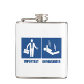 Het werk is belangrijk, het Duiken van het hemel i Heupfles (Voorkant)