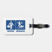 Het werk is belangrijk, het keuken is belangrijk bagagelabel (Achterkant horizontaal)