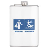 Het werk is belangrijk, het keuken is belangrijk heupfles (Voorkant)