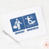 Het werk is belangrijk, het keuken is belangrijk rechthoekige sticker (Envelop)