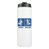 Het werk is belangrijk, het keuken is belangrijk thermosbeker (Voorkant)