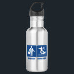 Het werk is belangrijk, het keuken is belangrijk waterfles<br><div class="desc">Ga naar huis,  het zal er morgen zijn. Ga gewoon kitesurfing. Dit grappige ontwerp show pictogrammen van een zakenman en een kitesurfer.</div>