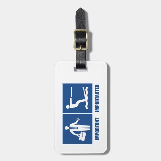 Het werk is belangrijk, het kiemen van water is be bagagelabel (Voorkant verticaal)