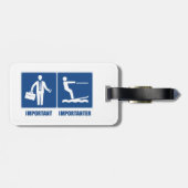 Het werk is belangrijk, het kiemen van water is be bagagelabel (Achterkant horizontaal)