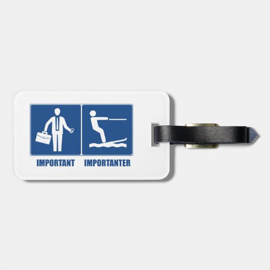 Het werk is belangrijk, het kiemen van water is be bagagelabel (Achterkant horizontaal)