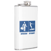 Het werk is belangrijk, het kiemen van water is be heupfles (Rechts)