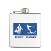 Het werk is belangrijk, het kiemen van water is be heupfles (Voorkant)