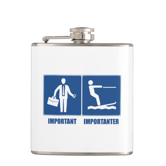 Het werk is belangrijk, het kiemen van water is be heupfles (Voorkant)