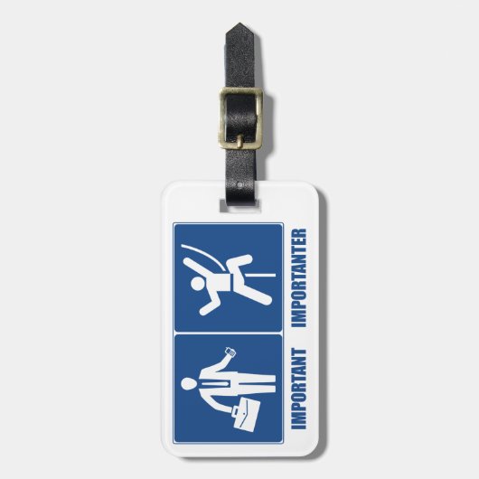 Het werk is belangrijk, het klimmen is belangrijk bagagelabel (Voorkant verticaal)