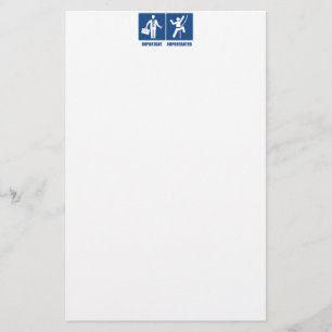 Het werk is belangrijk, het klimmen is belangrijk briefpapier