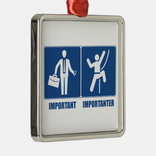 Het werk is belangrijk, het klimmen is belangrijk metalen ornament (Rechts)