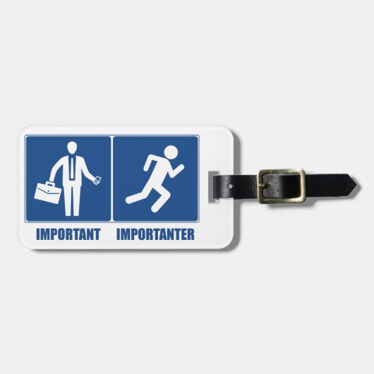 Het werk is belangrijk, het lopen is belangrijk bagagelabel (Voorkant horizontaal)