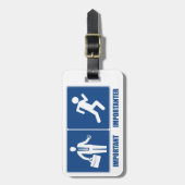 Het werk is belangrijk, het lopen is belangrijk bagagelabel (Voorkant verticaal)