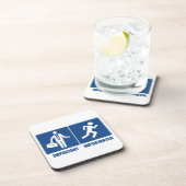 Het werk is belangrijk, het lopen is belangrijk drankjes onderzetter (Rechterzijde)