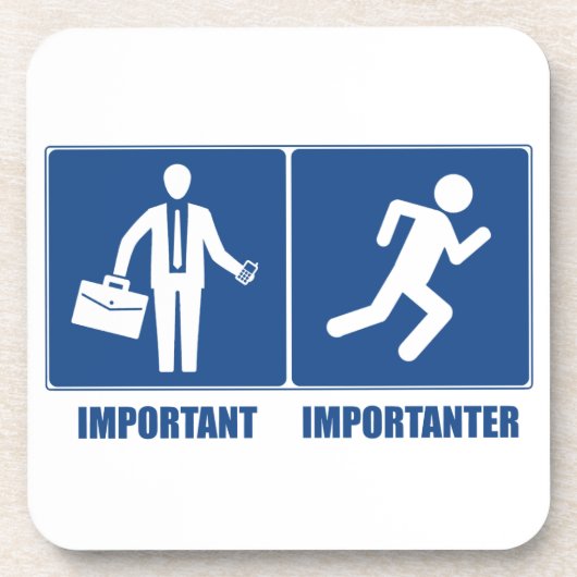 Het werk is belangrijk, het lopen is belangrijk drankjes onderzetter (Voorkant)