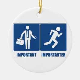 Het werk is belangrijk, het lopen is belangrijk keramisch ornament