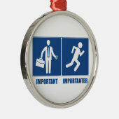 Het werk is belangrijk, het lopen is belangrijk metalen ornament (Rechts)